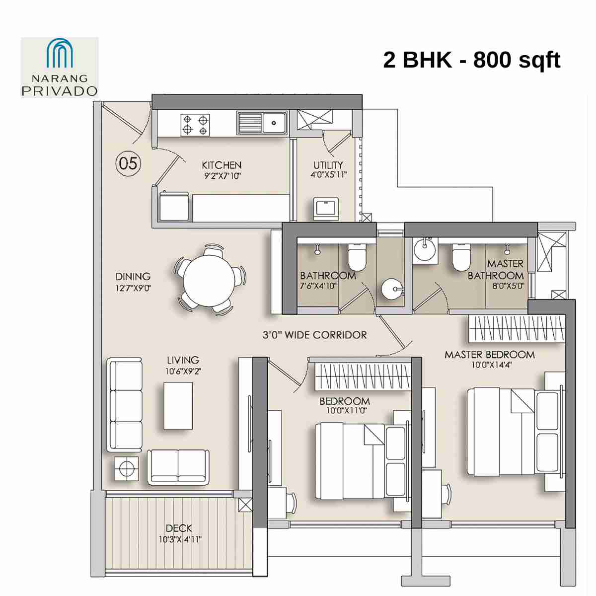 2-BHK-Luxury-800-sqft